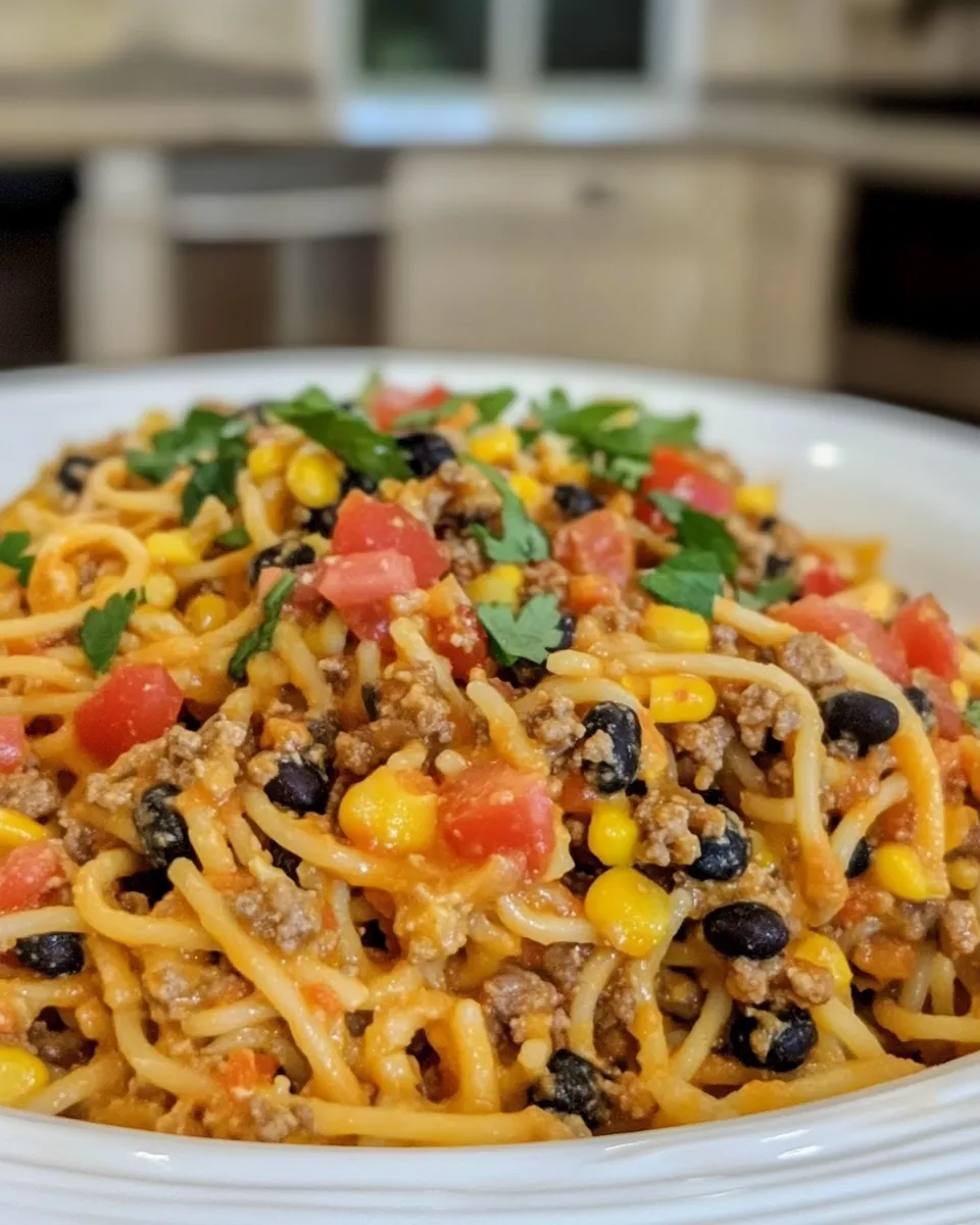 Homemade Creamy Taco Spaghetti photo