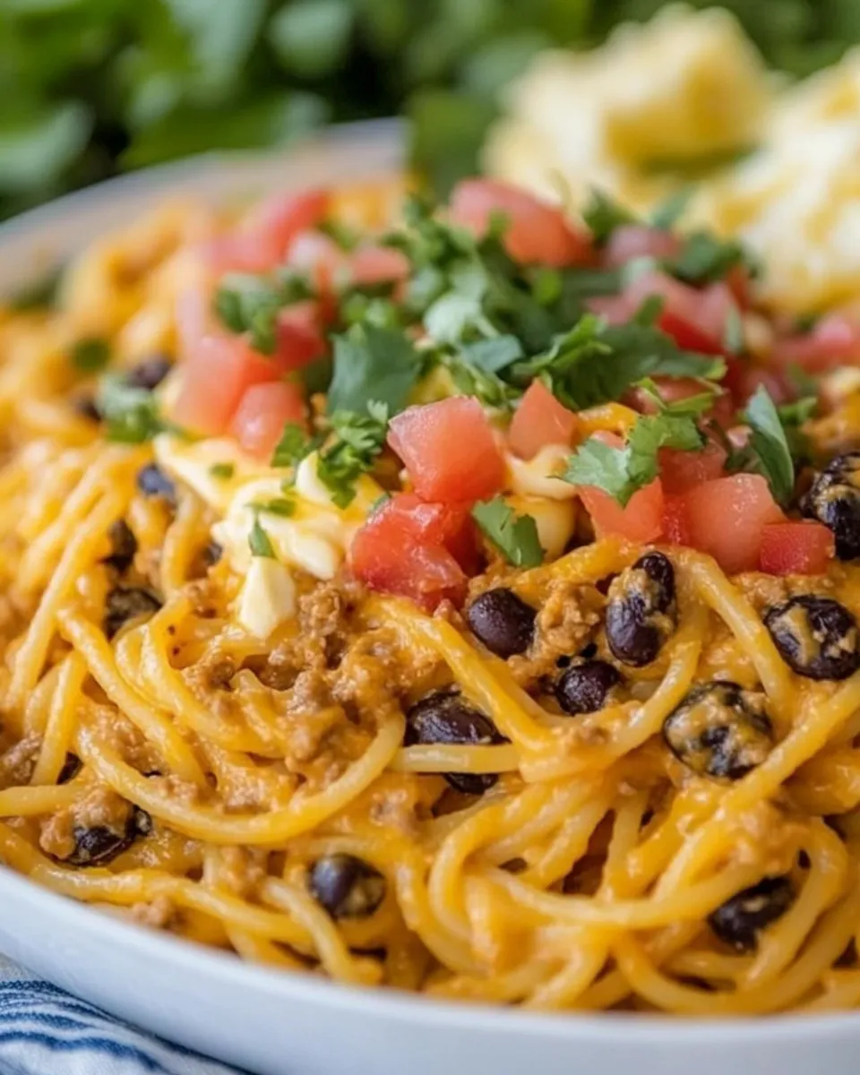Classic Creamy Taco Spaghetti image