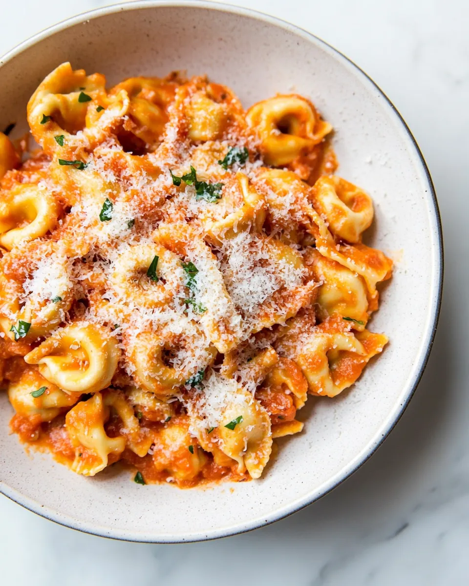 homemade Creamy Tomato Tortellini (One Pan) photo