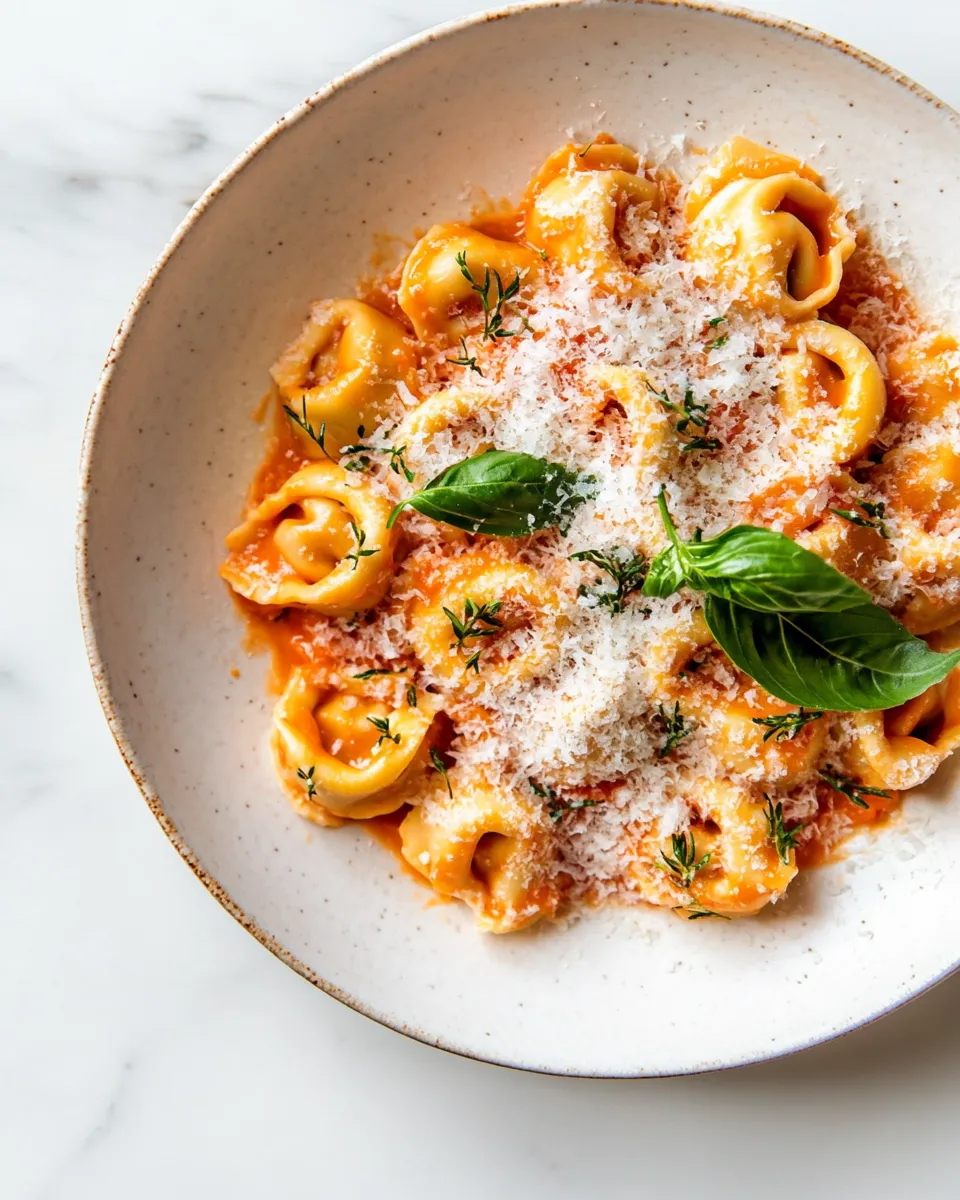 easy Creamy Tomato Tortellini (One Pan) recipe image