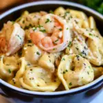 Homemade Creamy Tortellini with Shrimp photo