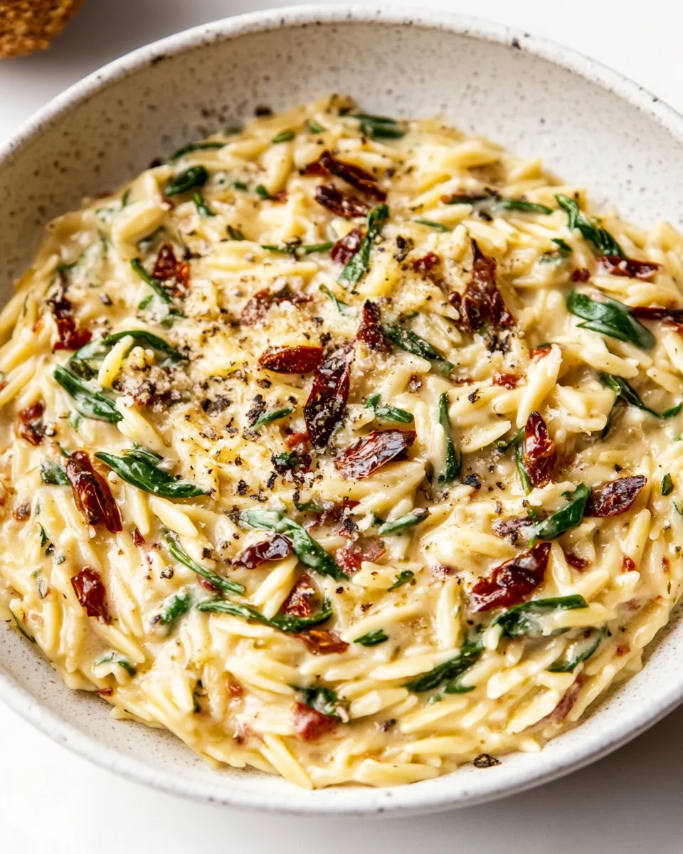 easy Creamy Tuscan Orzo picture