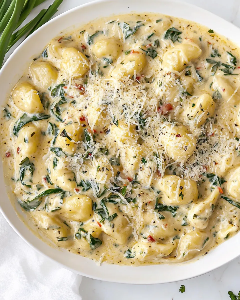 Homemade Creamy Tuscan Parmesan Gnocchi photo