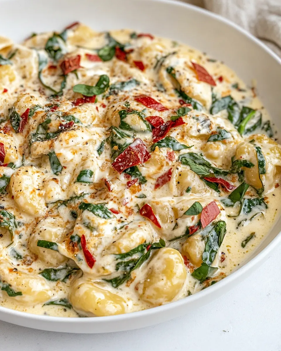 Easy Creamy Tuscan Parmesan Gnocchi recipe photo
