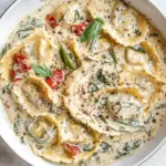 Homemade Creamy Tuscan Ravioli photo