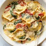 homemade Creamy Tuscan Ravioli (One Pan, 15 Minutes!) photo