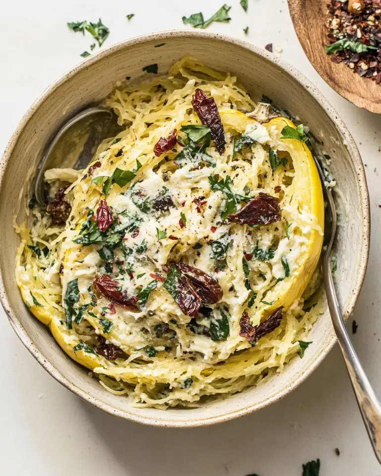 Homemade Creamy Tuscan Spaghetti Squash (Paleo, Vegan) photo