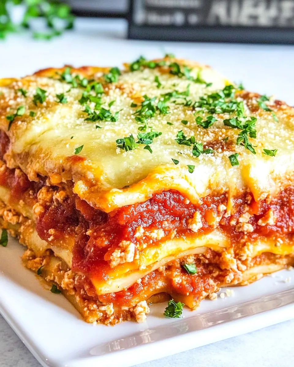 Delicious Crescent Lasagna food shot