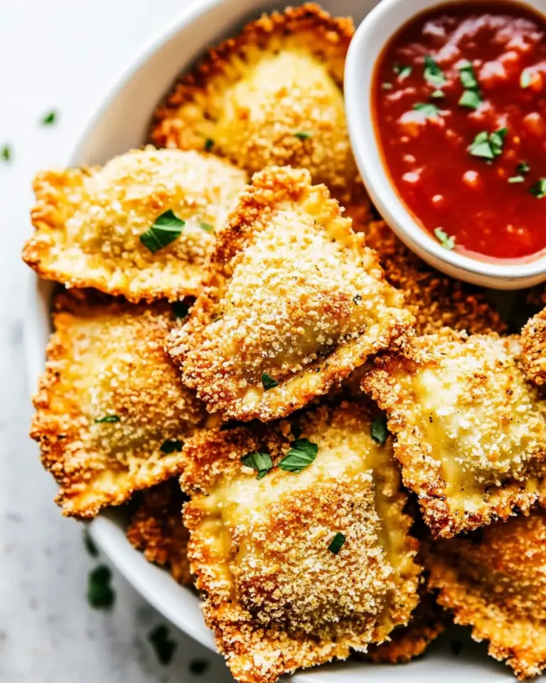Homemade Crispy Baked Parmesan Ravioli photo