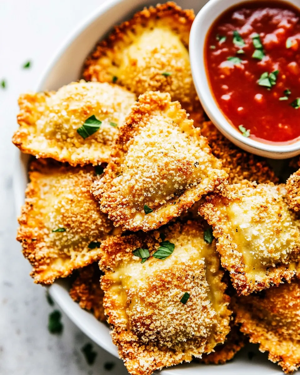 Homemade Crispy Baked Parmesan Ravioli photo