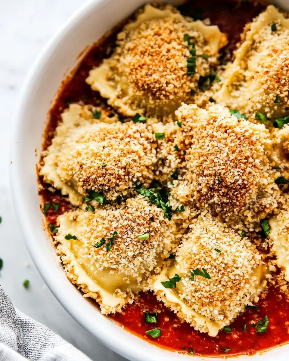 Easy Crispy Baked Parmesan Ravioli recipe image