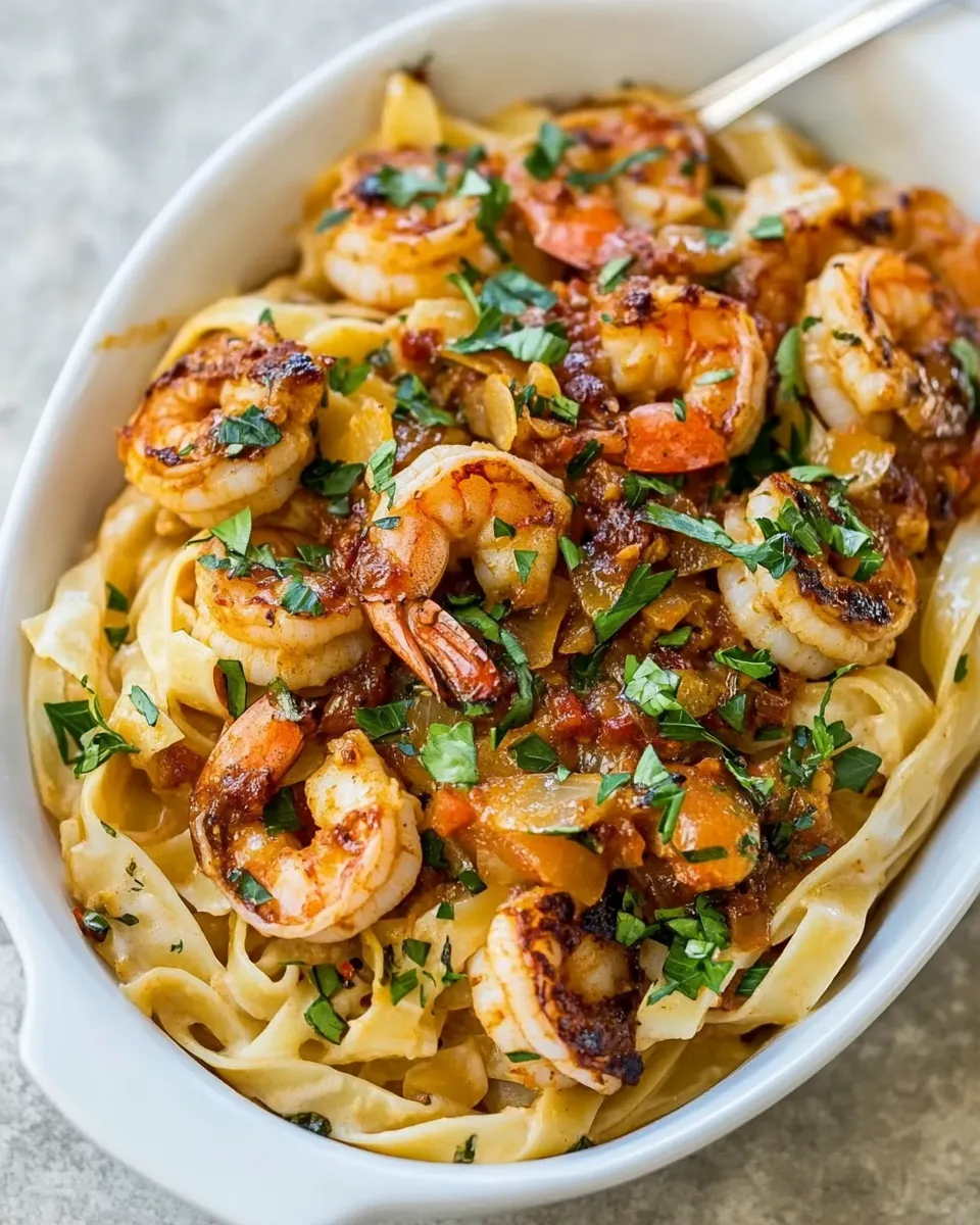 Classic Crispy Cajun Shrimp Fettuccine image