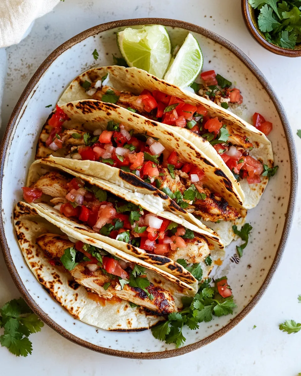 Easy Crispy Cheesy Chicken Tacos. food shot