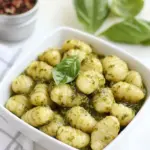 Homemade Crispy Gnocchi with Basil Pesto photo