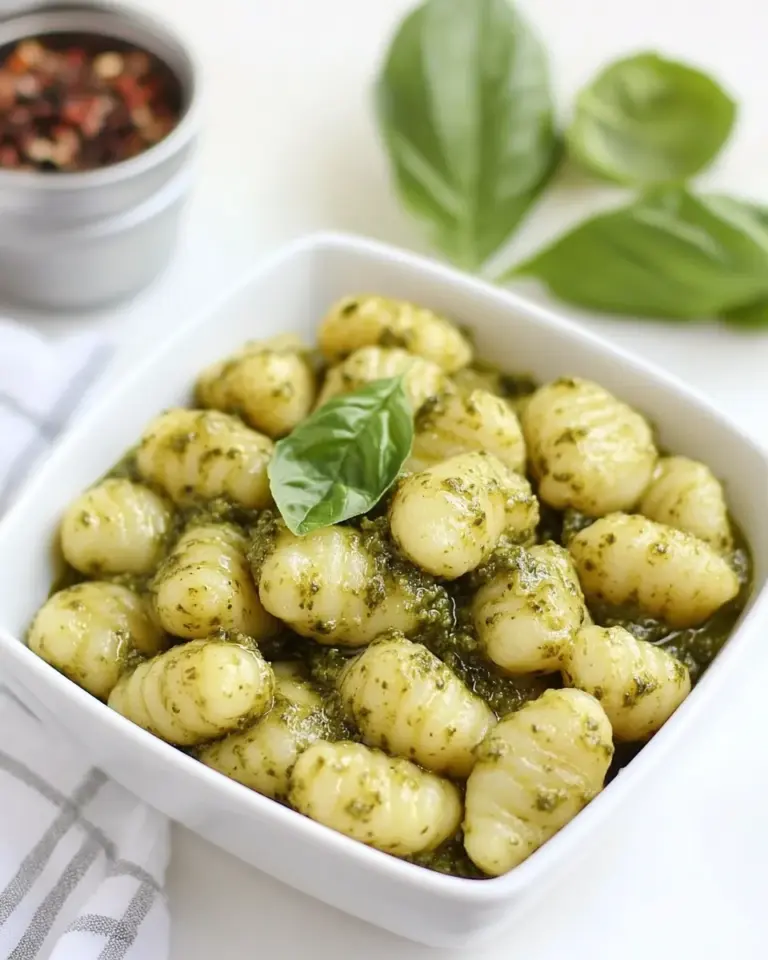 Homemade Crispy Gnocchi with Basil Pesto photo