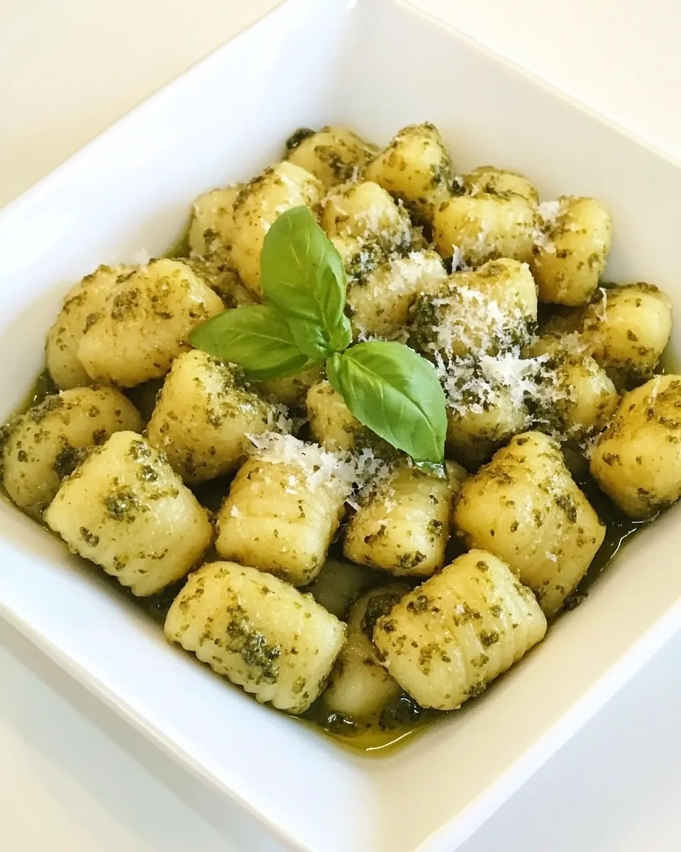 Classic Crispy Gnocchi with Basil Pesto image
