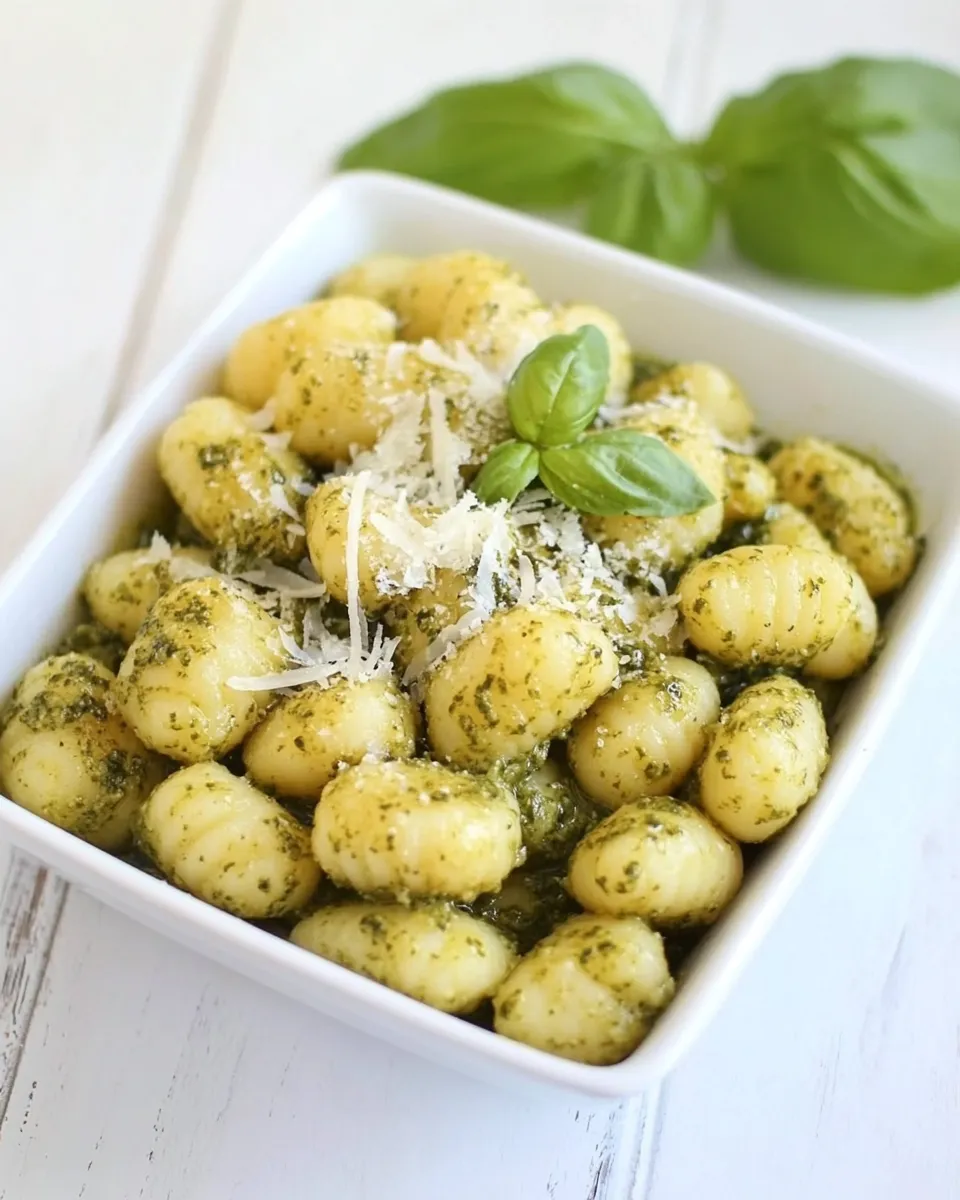 Easy Crispy Gnocchi with Basil Pesto recipe photo