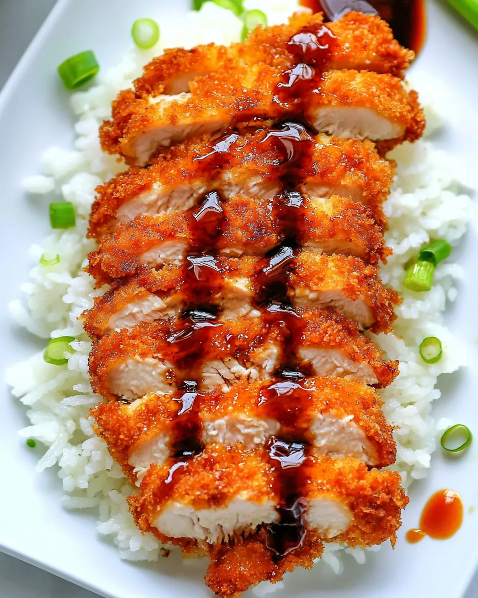 homemade Crispy Japanese Chicken Katsu with Homemade Tonkatsu Sauce photo
