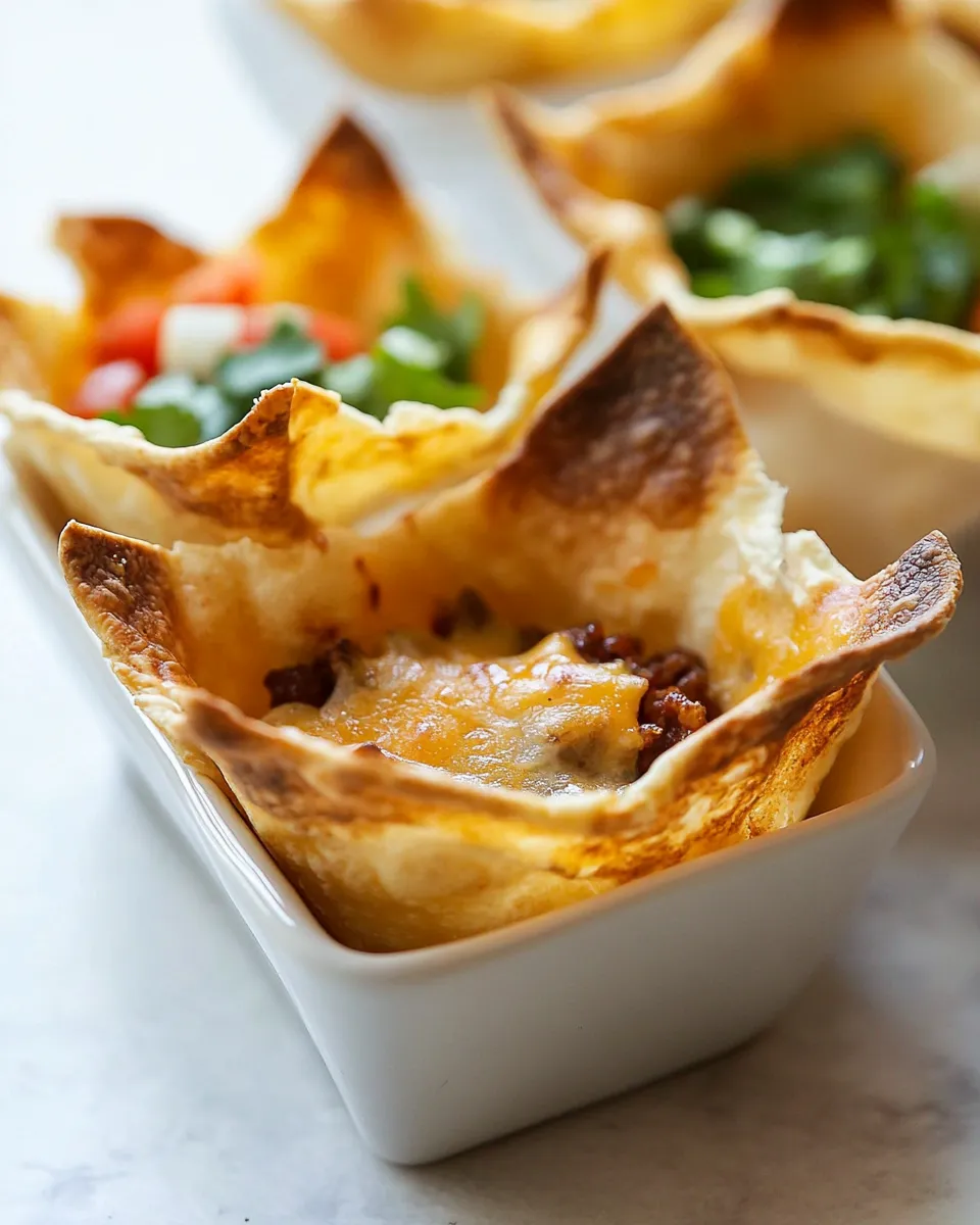 Delicious Crispy Taco Salad Shells plate image