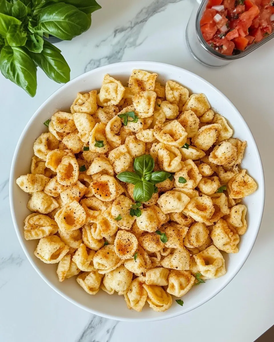 Delicious Crispy Toasted Tortellini shot