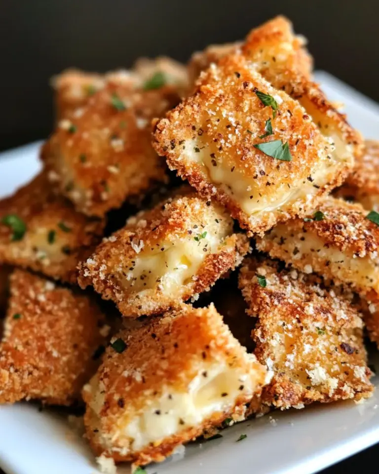 Homemade Crunchy Oven-Fried Cheese Ravioli. recipe photo