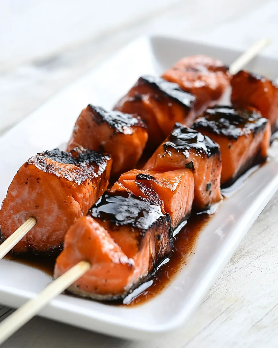 Healthy Cured Brown Sugar Salmon Skewers dish photo