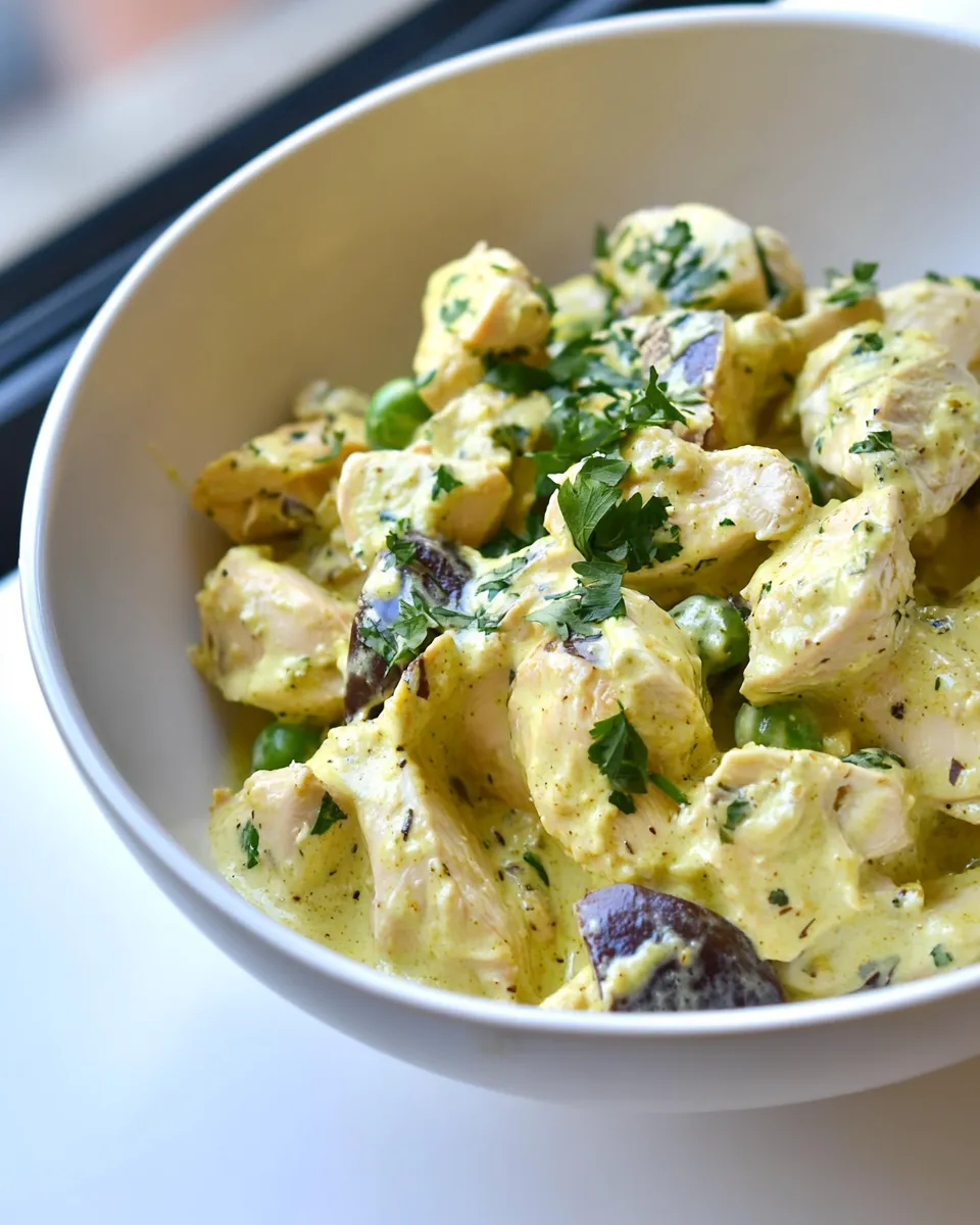 Delicious Curried Chicken Salad plate image