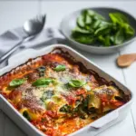 Homemade Delicious spinach & ricotta cannelloni bake photo