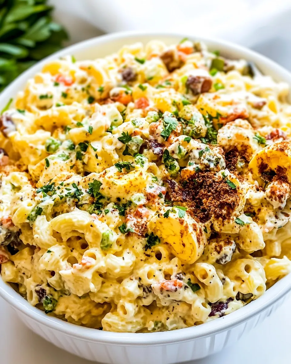 Classic Deviled Egg Macaroni Salad image