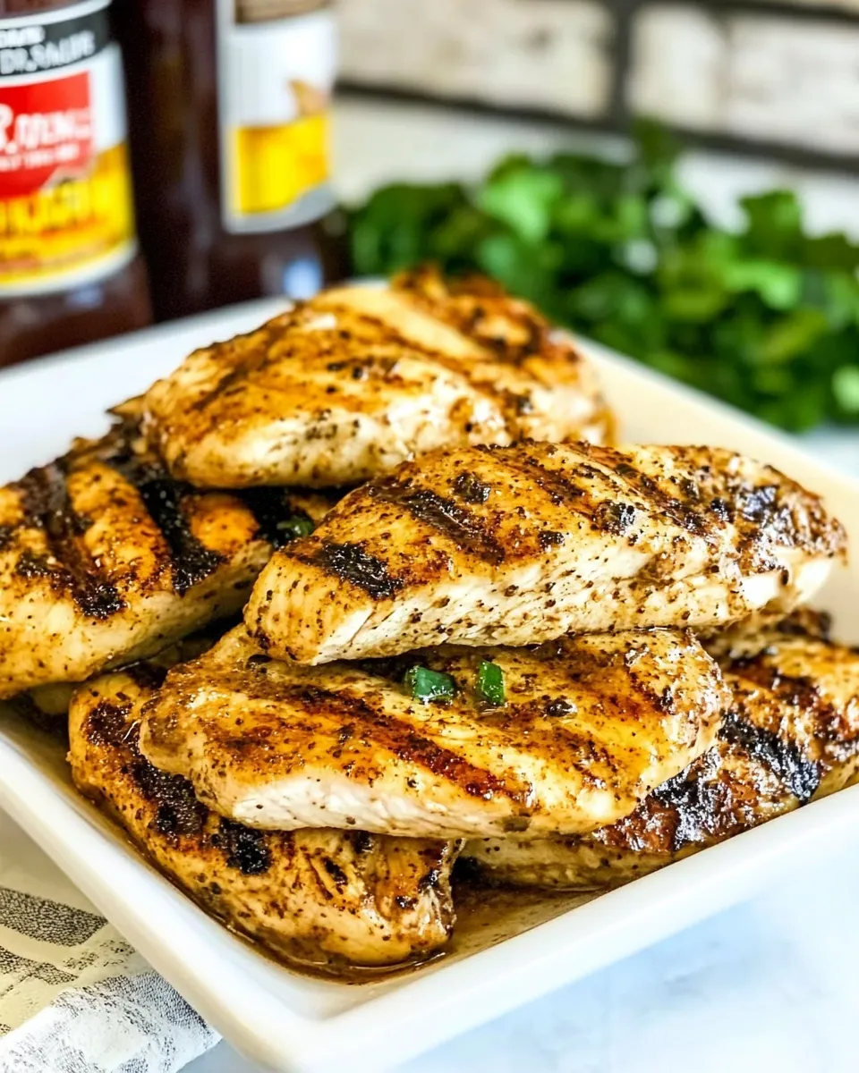 Delicious Dr. Pepper Grilled Chicken food shot