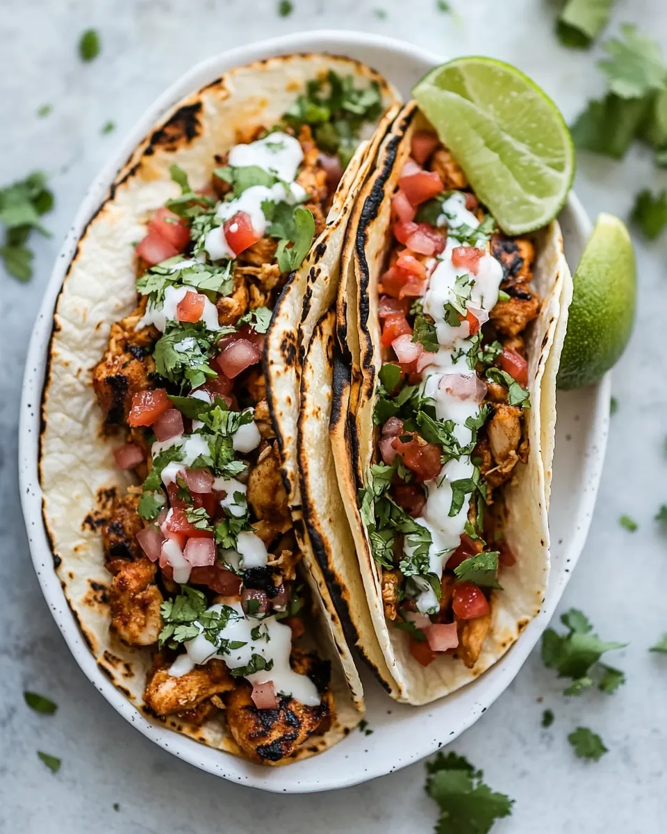 Quick Easy 20 Minute Chicken Tacos dish photo