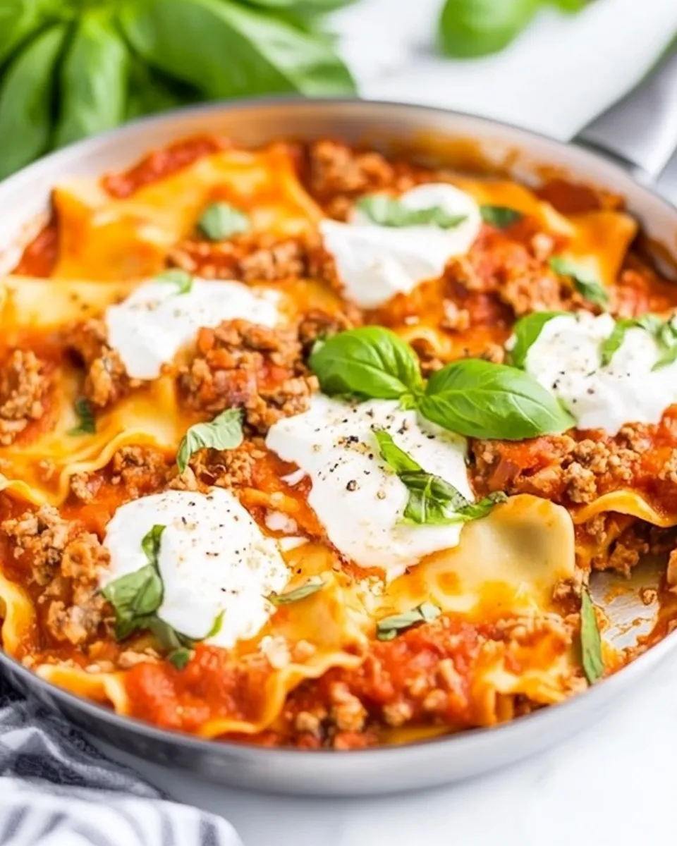 Easy Easy 30-Minute One-Skillet Lasagna recipe photo
