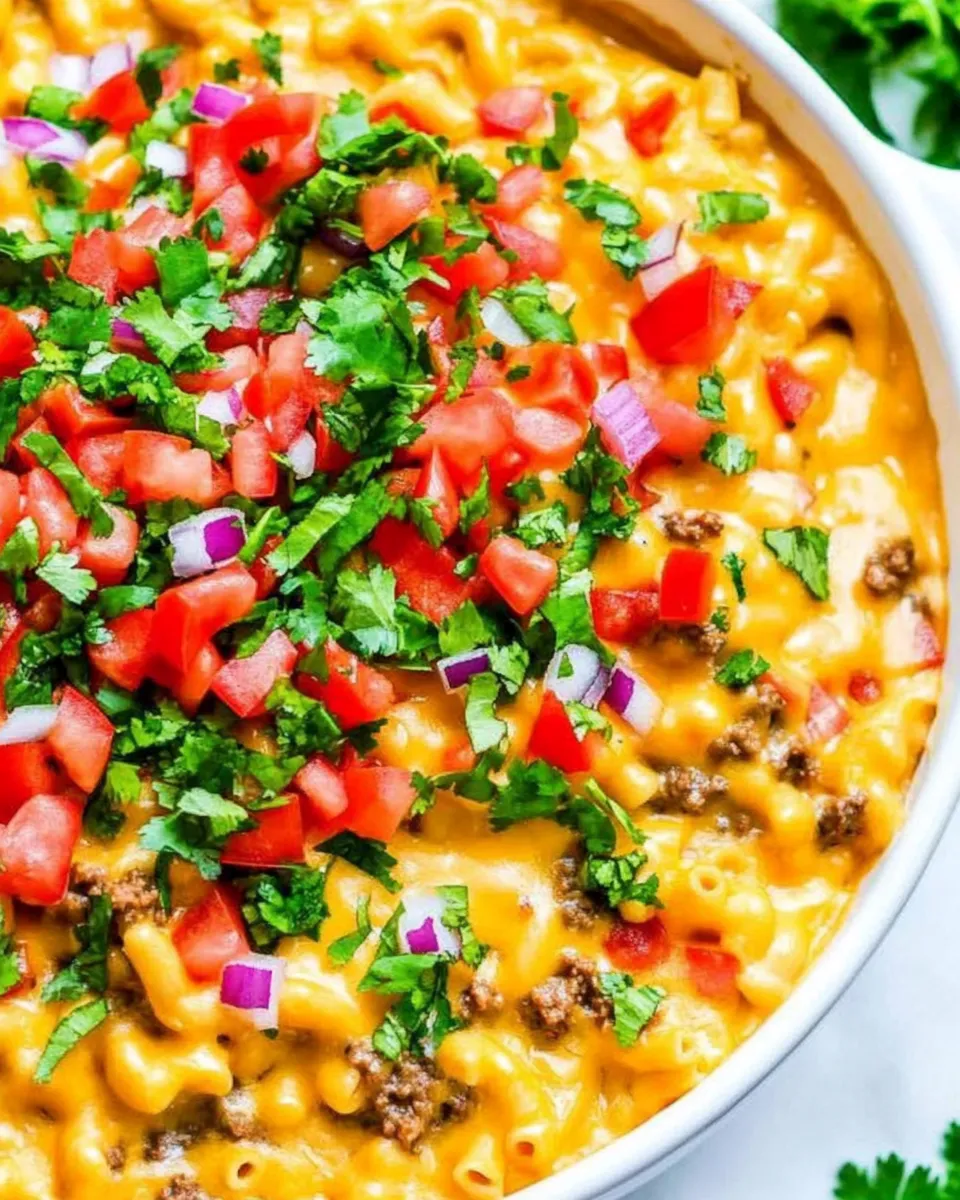 Delicious Easy 30-Minute Taco Macaroni and Cheese shot