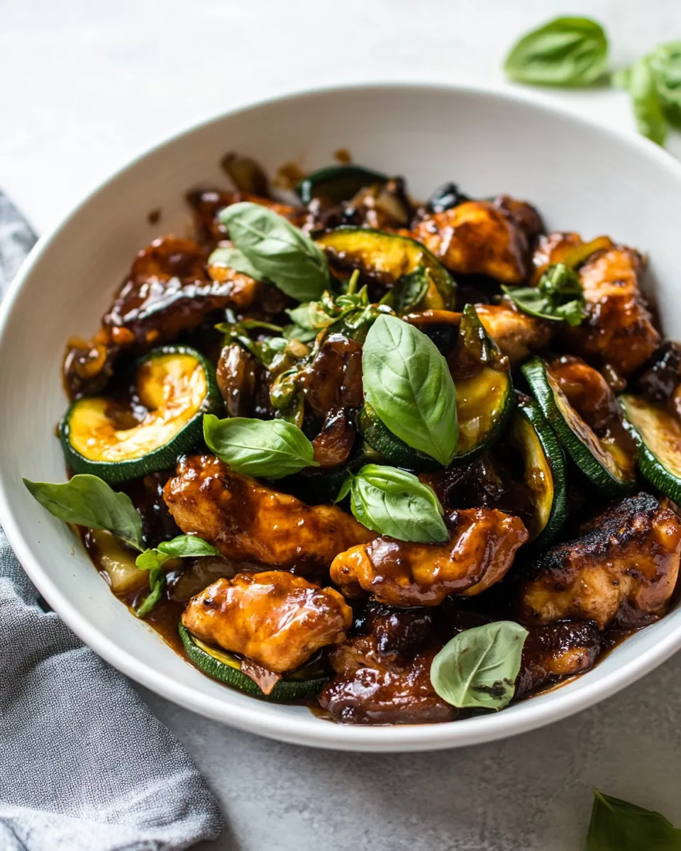 Classic Easy 3 Cup Chicken with Zucchini. dish photo