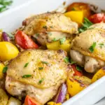 Homemade Easy Baked Chicken Thighs With Vegetables photo