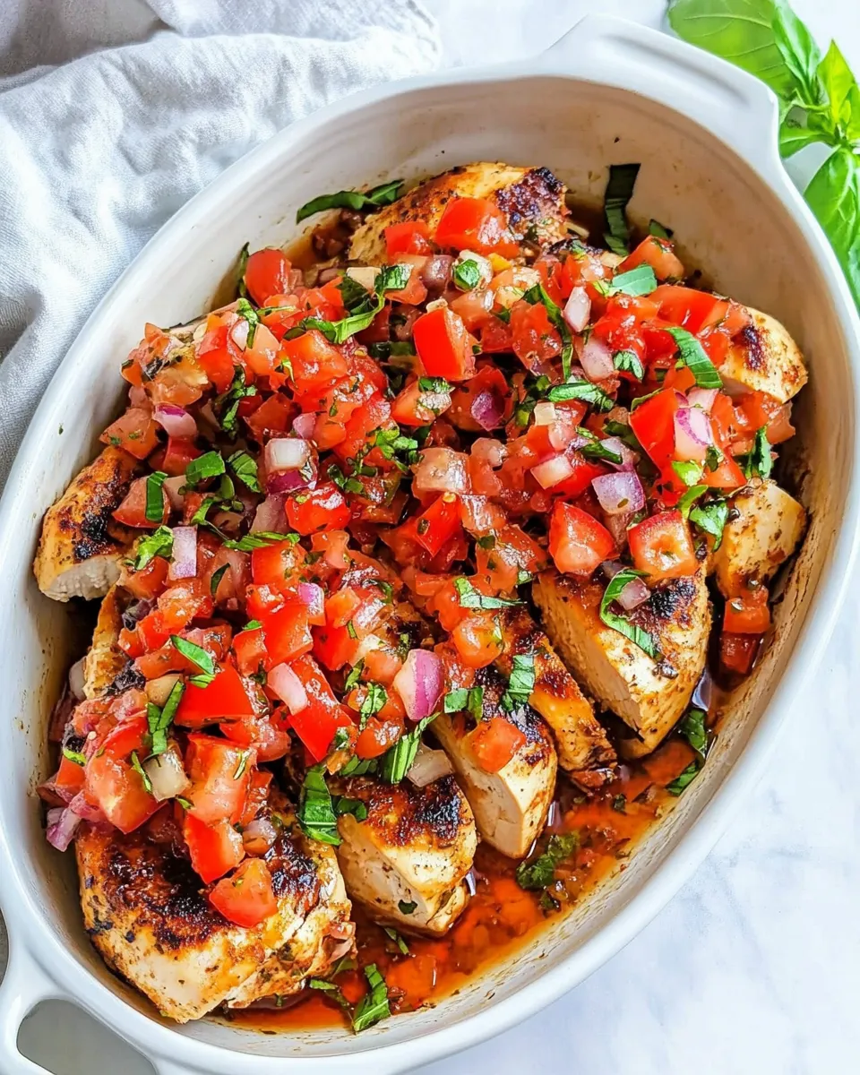 Delicious Easy Bruschetta Chicken Recipe shot
