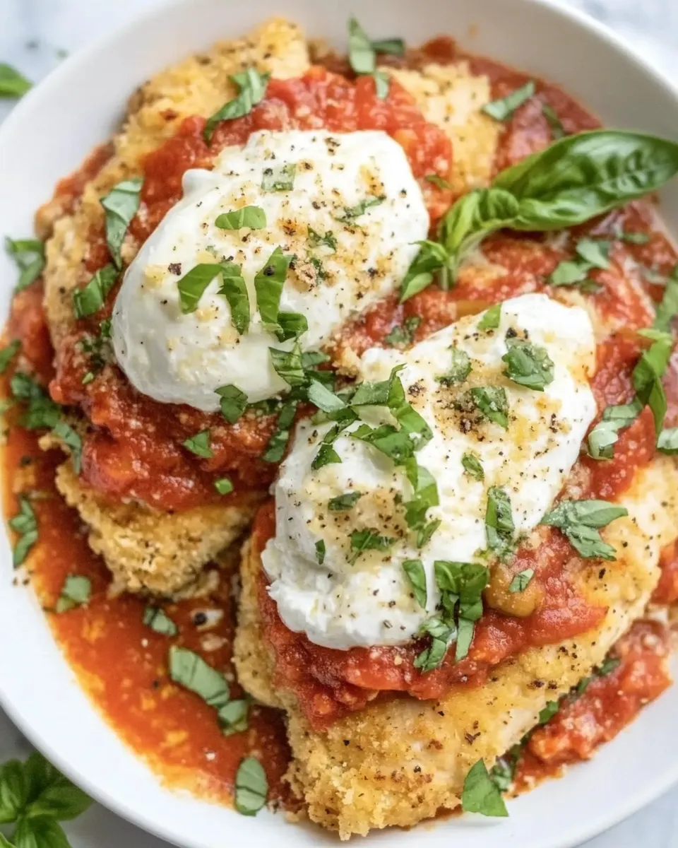 Classic Easy Burrata Chicken Parmesan image