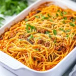 Homemade Easy Cheesy Taco Spaghetti Casserole photo