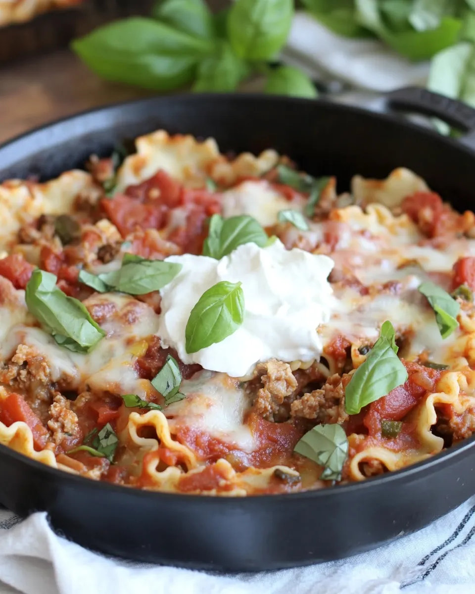 Easy Easy Cheesy Veggie Skillet Lasagna Recipe recipe photo