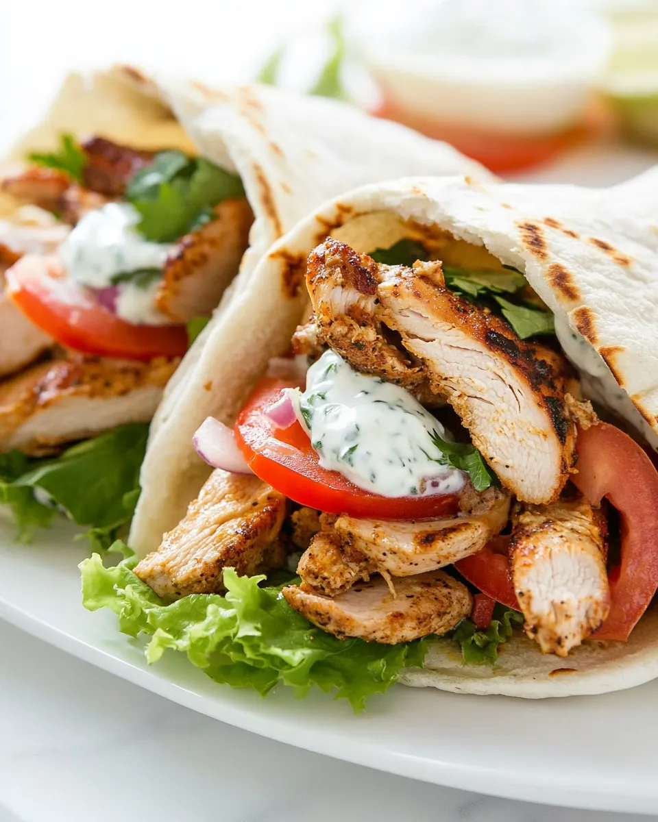 Homemade Easy Chicken Shawarma Recipe With Yogurt Sauce photo