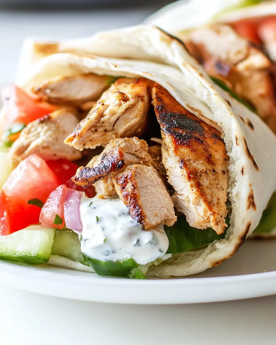 Quick Easy Chicken Shawarma Recipe With Yogurt Sauce shot