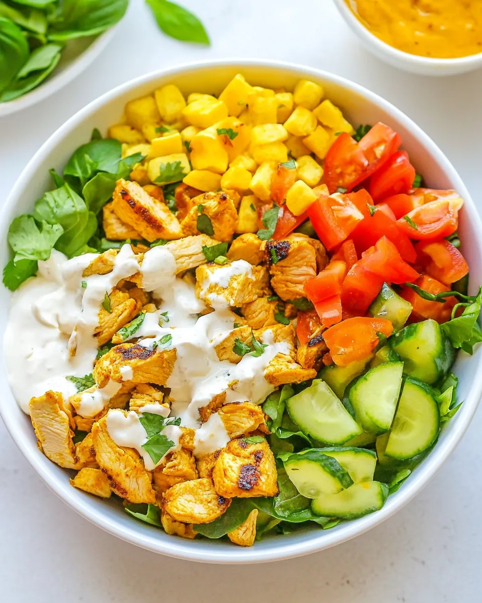 Classic Easy Chicken Shawarma Salad Bowls recipe image