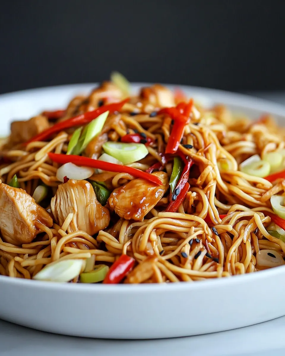 Homemade Easy Chicken Yakisoba photo