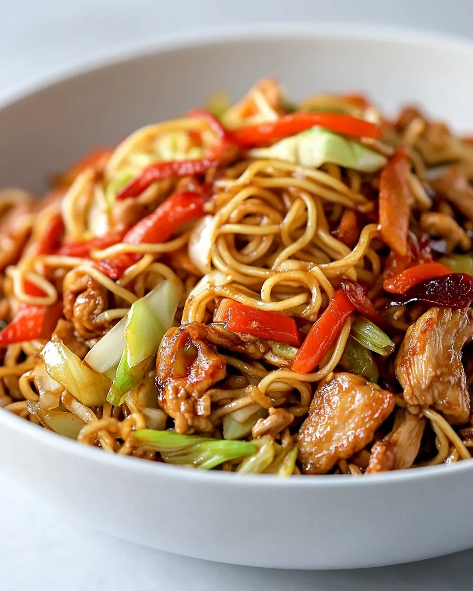 Delicious Easy Chicken Yakisoba dish photo