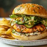 Homemade Easy Chipotle Salmon Burgers. recipe photo