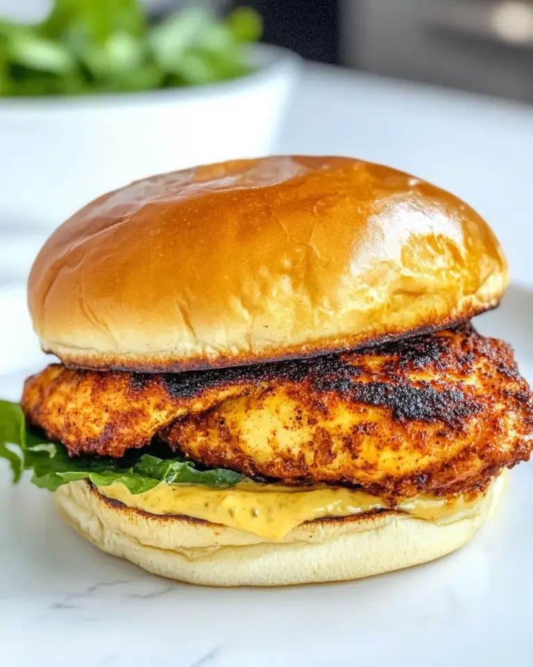 Homemade Easy Copycat Popeyes Blackened Chicken Sandwich Recipe photo