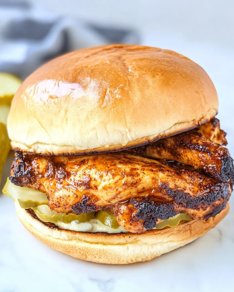 Easy Easy Copycat Popeyes Blackened Chicken Sandwich Recipe picture