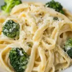 Homemade Easy Fettuccine Alfredo With Broccoli photo