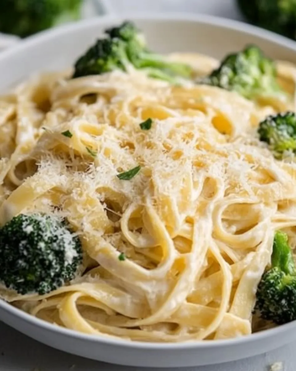 Easy Easy Fettuccine Alfredo With Broccoli recipe photo