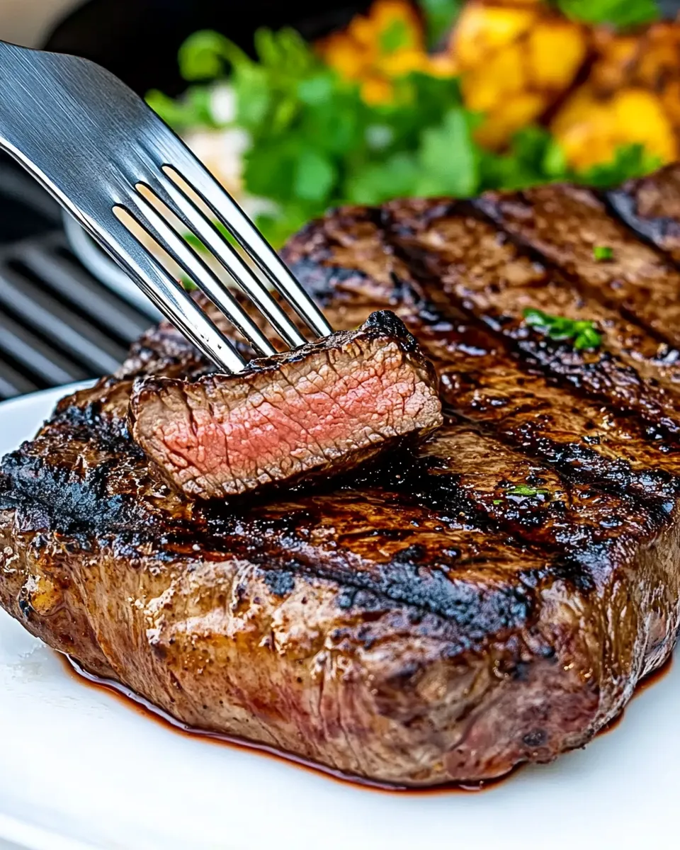 Classic Easy Grilled Sirloin Steak on Weber Gas Grills food shot